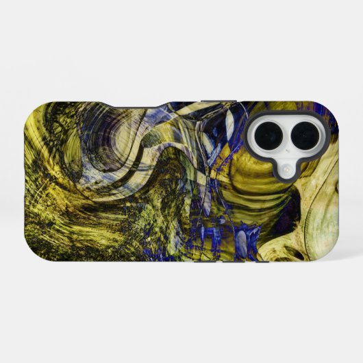 Coque iPhone 16 Abstrait vert olive d'Avignon (Verso Horizontal)
