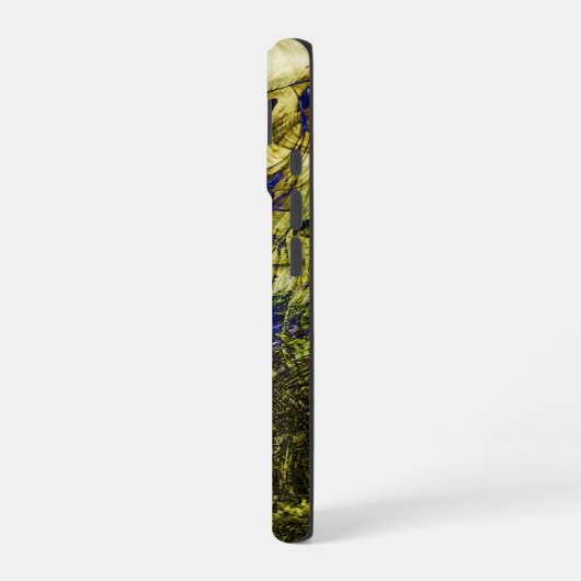 Coque iPhone 16 Abstrait vert olive d'Avignon (Côté gauche)