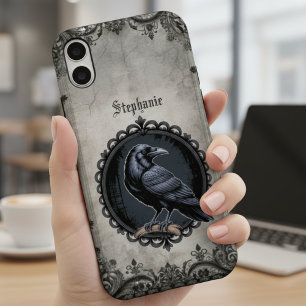 Coque iPhone 16 Académie gothique sombre corbeau
