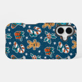 Coque iPhone 16 Aesthetic Christmas Pattern Santa Candy (Verso Horizontal)