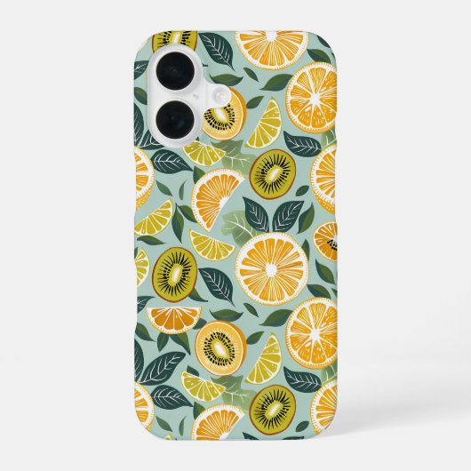 Coque iPhone 16 Aesthetic Summer Lemon Pattern iPhone Case (Verso)