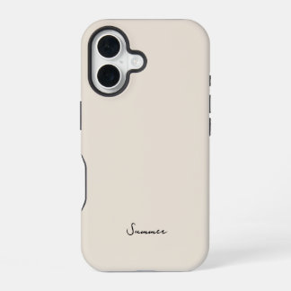 Coque iPhone 16 Aesthétique beige de l'avoine alpine