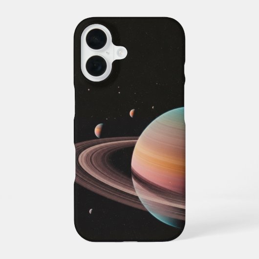 Coque iPhone 16 Affiche d'art Retro Starscape (Verso)