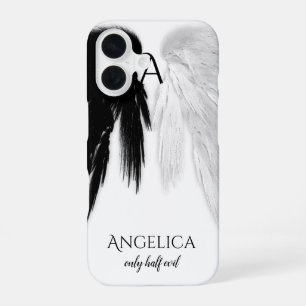 Coque iPhone 16 AILES D'ANGE 'Seulement à moitié mal' Monogramme D