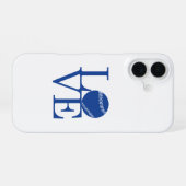 Coque iPhone 16 Aime le baseball (Verso Horizontal)