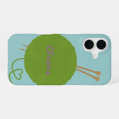 Coque iPhone 16 Aimer tricoter (Verso Horizontal)