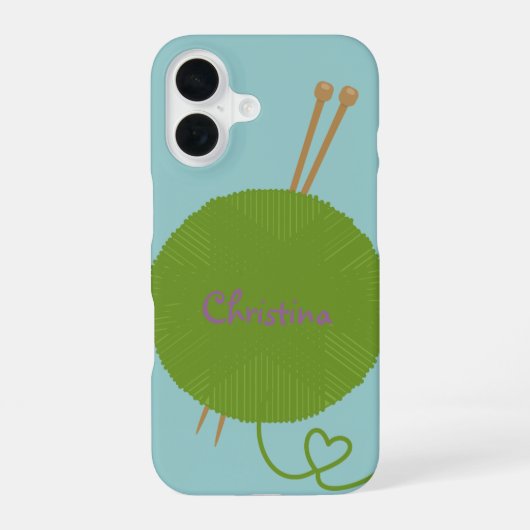 Coque iPhone 16 Aimer tricoter (Verso)