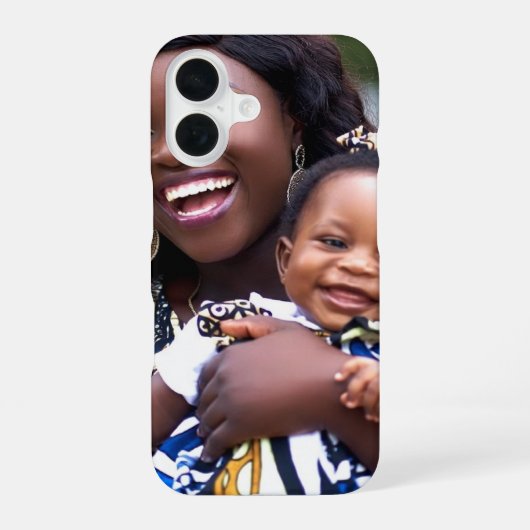 Coque iPhone 16 Ajouter une photo de bébé Personnaliser (Verso)