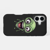 Coque iPhone 16 Alien drôle fou (Verso Horizontal)
