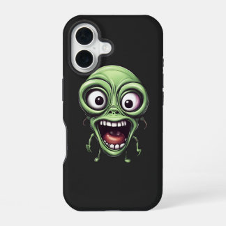 Coque iPhone 16 Alien drôle fou