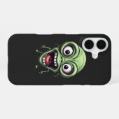 Coque iPhone 16 Alien fou drôle (Verso Horizontal)