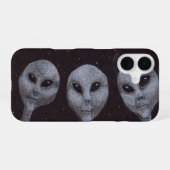 Coque iPhone 16 Alien Greys (Verso Horizontal)