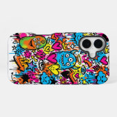 Coque iPhone 16 Alien Monster Graffiti Pattern iPhone 16 case (Verso Horizontal)