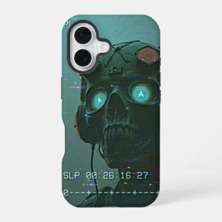 Coque iPhone 16 Alien rétro sur le magnétoscope