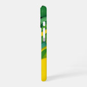 Coque iPhone 16 Alligator Crocodile Dragon Monogramme Vert Jaune (Côté gauche)