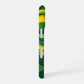 Coque iPhone 16 Alligator Crocodile Dragon Monogramme Vert Jaune (Côté droit)