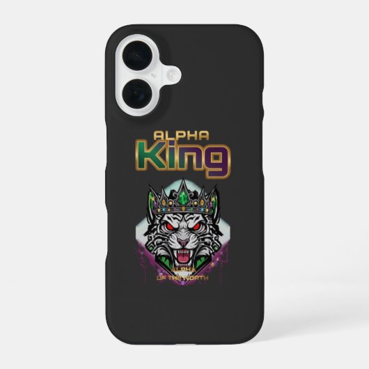 Coque iPhone 16 Alpha king motivationnel (Verso)