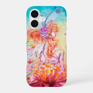 Coque iPhone 16 ALTHEA /Fée Whimsical sur la Fleur Rose