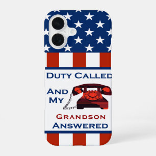Coque iPhone 16 [Américain patriotique]  Ancien combattant, devoir