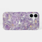 Coque iPhone 16 Améthyste Dorée Brillante (Verso Horizontal)