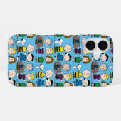 Coque iPhone 16 Amis des Peanuts en rangée (Verso Horizontal)