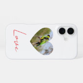 Coque iPhone 16 Amour - Couple de Perruche Moine (Verso Horizontal)