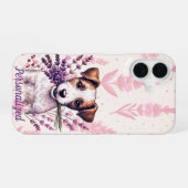Coque iPhone 16 Amour de Terrier Lilas (Verso Horizontal)