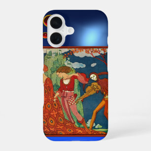 Coque iPhone 16 AMOUR, DÉSIR ET MORT ROUGE BLEU GEMSTONES Imaginai