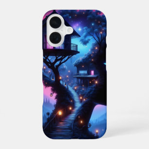Coque iPhone 16 Amour Lumineux: "Nuits Néon et Rêves Infinis"