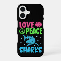 Amour Paix Requins Mignons Animaux de Mer Amoureux