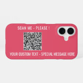 Coque iPhone 16 Analyse de code QR personnalisée et coque iphone d (Verso Horizontal)