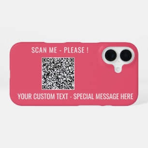 Coque iPhone 16 Analyse de code QR personnalisée et coque iphone d
