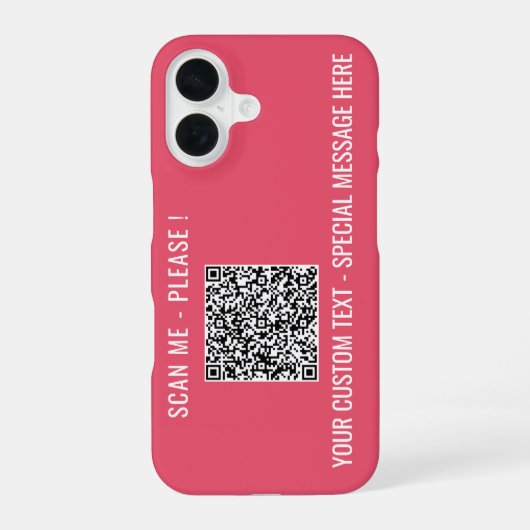Coque iPhone 16 Analyse de code QR personnalisée et coque iphone d (Verso)