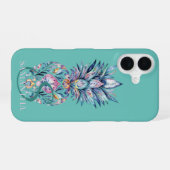 Coque iPhone 16 Ananas Coloré Menthe Verte (Verso Horizontal)