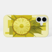 Coque iPhone 16 Ananas Vintage sur Bloc (Verso Horizontal)