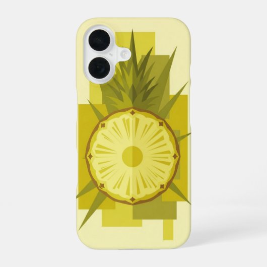 Coque iPhone 16 Ananas Vintage sur Bloc (Verso)