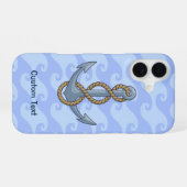 Coque iPhone 16 Ancre avec corde (Verso Horizontal)
