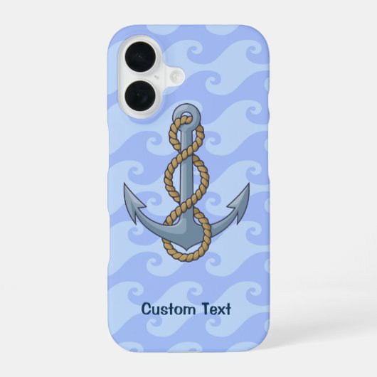 Coque iPhone 16 Ancre avec corde (Verso)