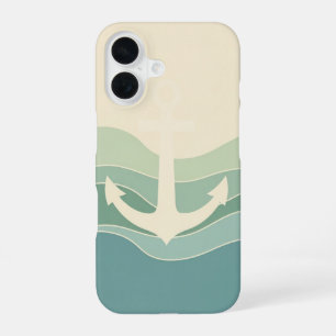 Coque iPhone 16 Ancre Maritime Rétro