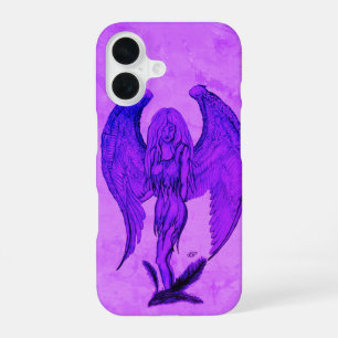 Coque iPhone 16 Ange dans le style de tatouage
