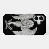 Coque iPhone 16 Ange - Dessin noir et blanc (Verso Horizontal)