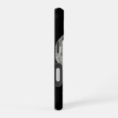 Coque iPhone 16 Ange - Dessin noir et blanc (Côté droit)