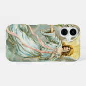 Coque iPhone 16 Ange en bleu (Verso Horizontal)