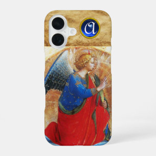 COQUE iPhone 16 ANGE EN OR ROUGE ET BLEU MONOGRAMME