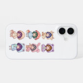 Coque iPhone 16 Animaux Chibi Mignons et Téléphone Protecteur de C (Verso Horizontal)
