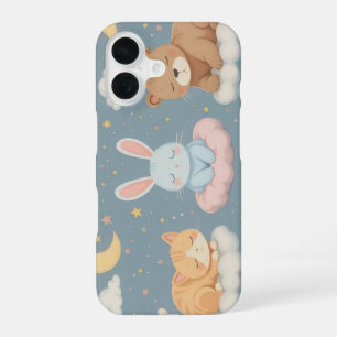 Coque iPhone 16 Animaux dormant sur les nuages iPhone/coque ipad