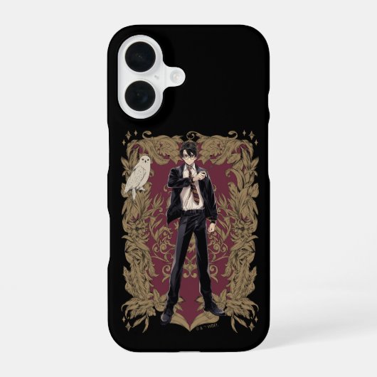 Coque iPhone 16 Anime HARRY POTTER™ Cadre Orné (Verso)
