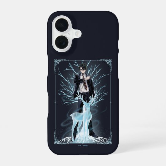 Coque iPhone 16 Anime HARRY POTTER™ Cerf Patronus (Verso)