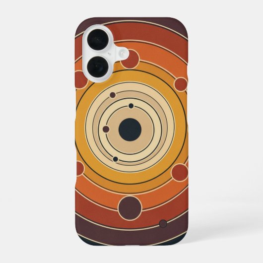Coque iPhone 16 Anneaux orbitaux vintage (Verso)