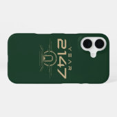 Coque iPhone 16 Année 2147 Sci-Fi Cyberpunk Futuriste (Verso Horizontal)